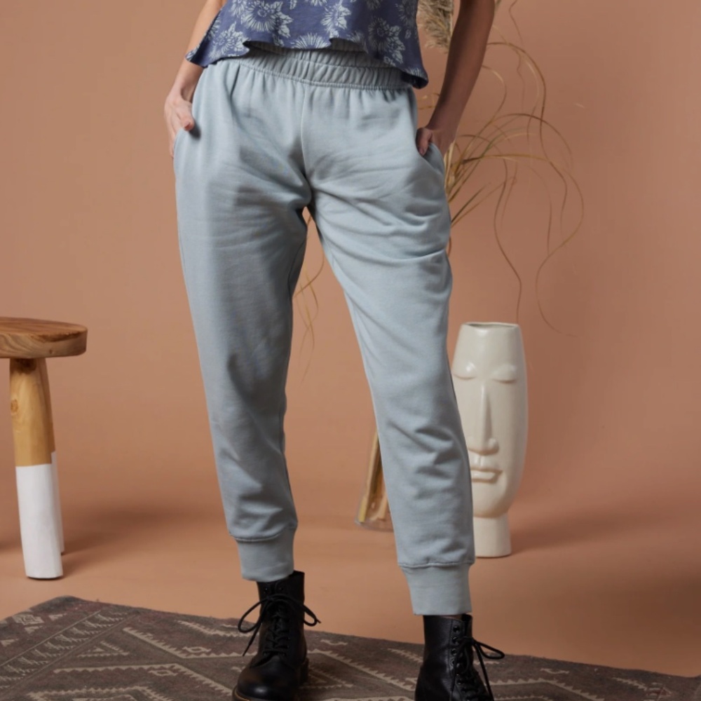 NWT Known Supply 100% Organic Cotton Everly Fleece Jogger Pants, XL fits XXL